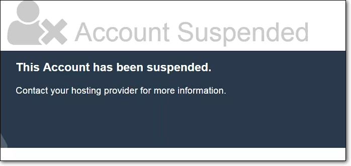 account suspended
